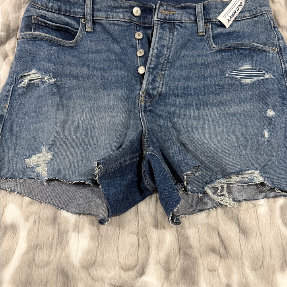 Distressed Denim Shorts
